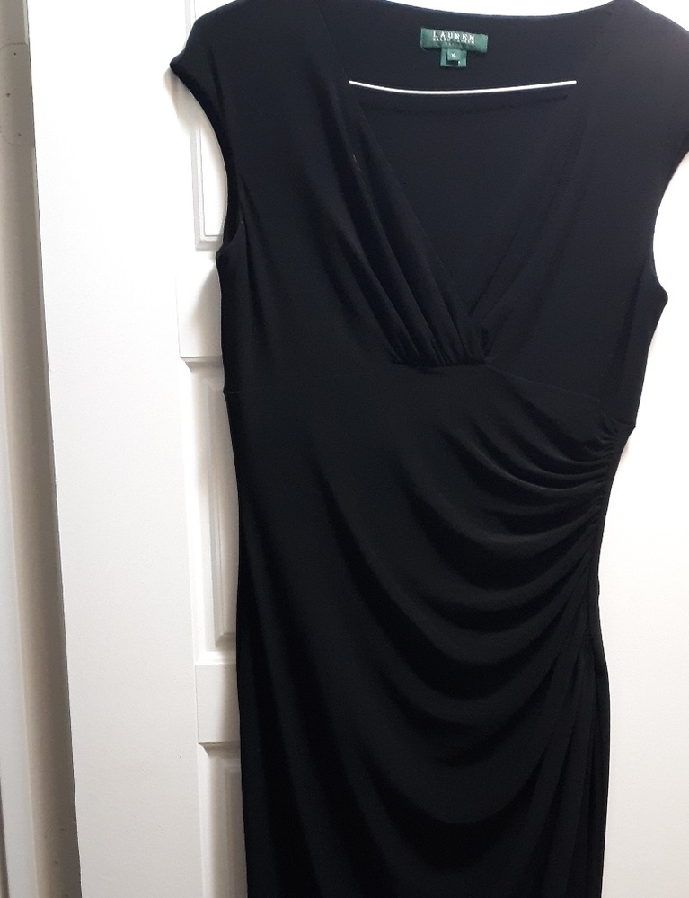 Ralph Lauren black knee length cinched dress